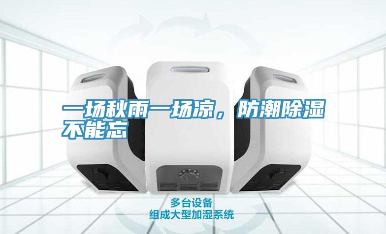 一場秋雨一場涼，防潮除濕不能忘