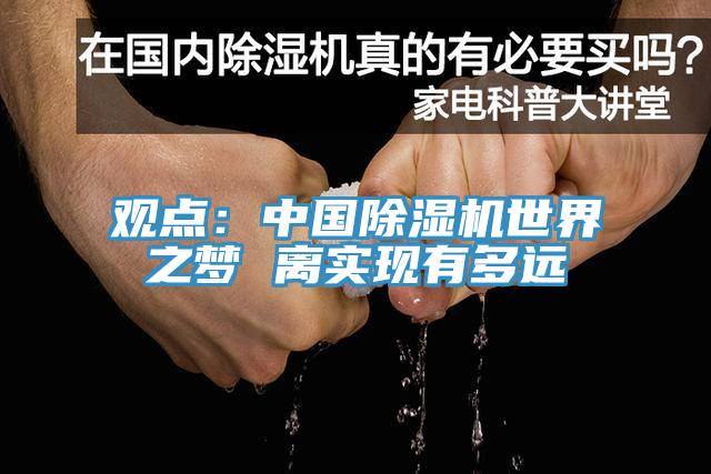 觀點：中國除濕機世界之夢 離實現有多遠