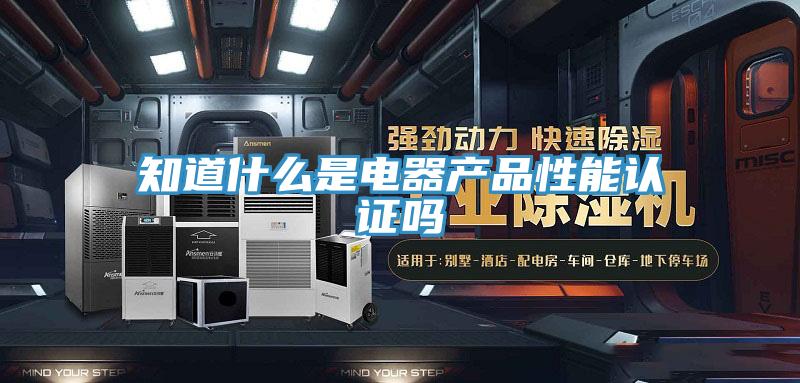 知道什么是電器產(chǎn)品性能認(rèn)證嗎