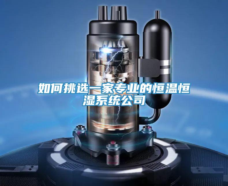 如何挑選一家專業的恒溫恒濕系統公司