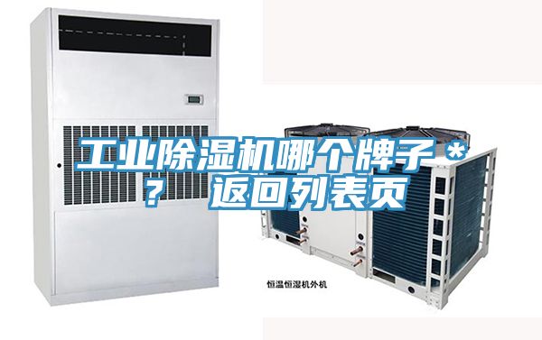 工業除濕機哪個牌子＊？ 返回列表頁