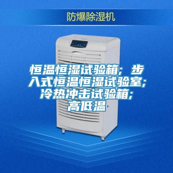恒溫恒濕試驗箱; 步入式恒溫恒濕試驗室; 冷熱沖擊試驗箱; 高低溫