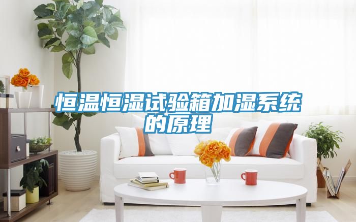 恒溫恒濕試驗箱加濕系統的原理