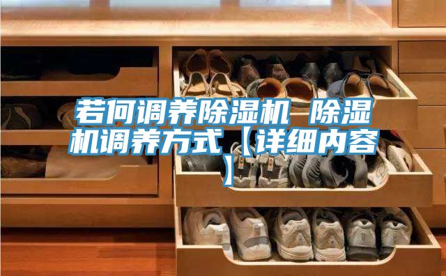 若何調養除濕機 除濕機調養方式【詳細內容】