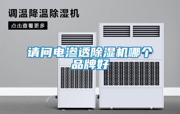 請問電滲透除濕機哪個品牌好