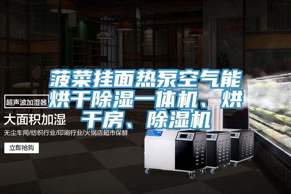 菠菜掛面熱泵空氣能烘干除濕一體機、烘干房、除濕機