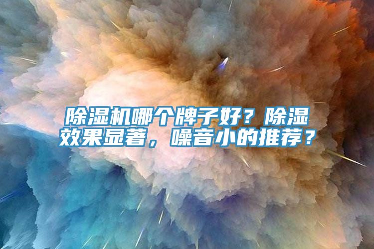 除濕機哪個牌子好?除濕效果顯著,噪音小的推薦?