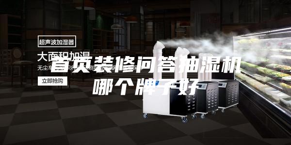 首頁(yè)裝修問(wèn)答抽濕機(jī)哪個(gè)牌子好